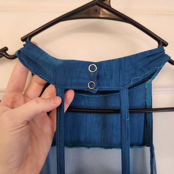 Womens Blue Maxi Dance Wear Dress Competitive Dance Size XL #QQ1039 - Picture 10 of 10